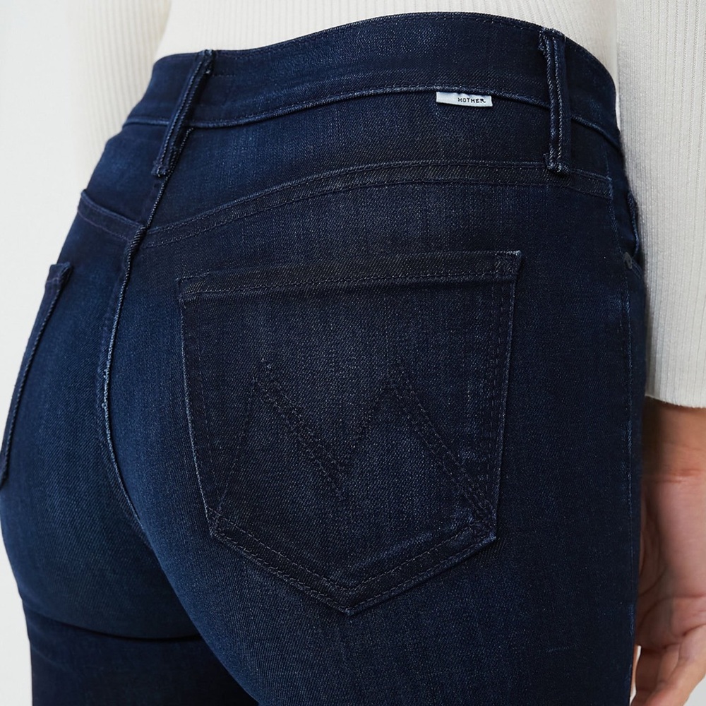 MOTHER The Mid Rise Dazzler Ankle Jeans In Now or Never Dark Wash Size 28 - Picture 5 of 16